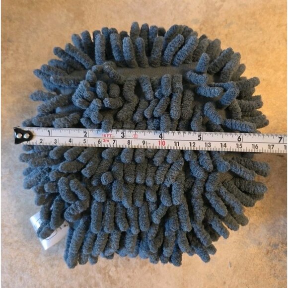 Blue Loopy Hand Towel with Hanging Loop Chenille and Plastic Hanger - Picture 6 of 8